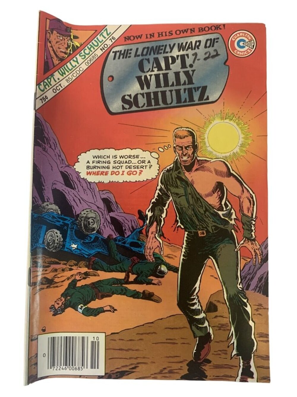Capt Willy Schultz #76 Charlton Comics 1985 WWII War Comic Sam Glanzman VG/FN